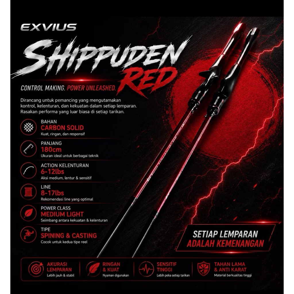 Joran Exvius Shippuden 180cm (CASTING/SPINNING)