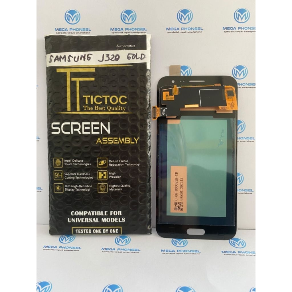 LCD FULLSET SAMSUNG J320/J300/J321/J3 2016 GOLD TICTOC