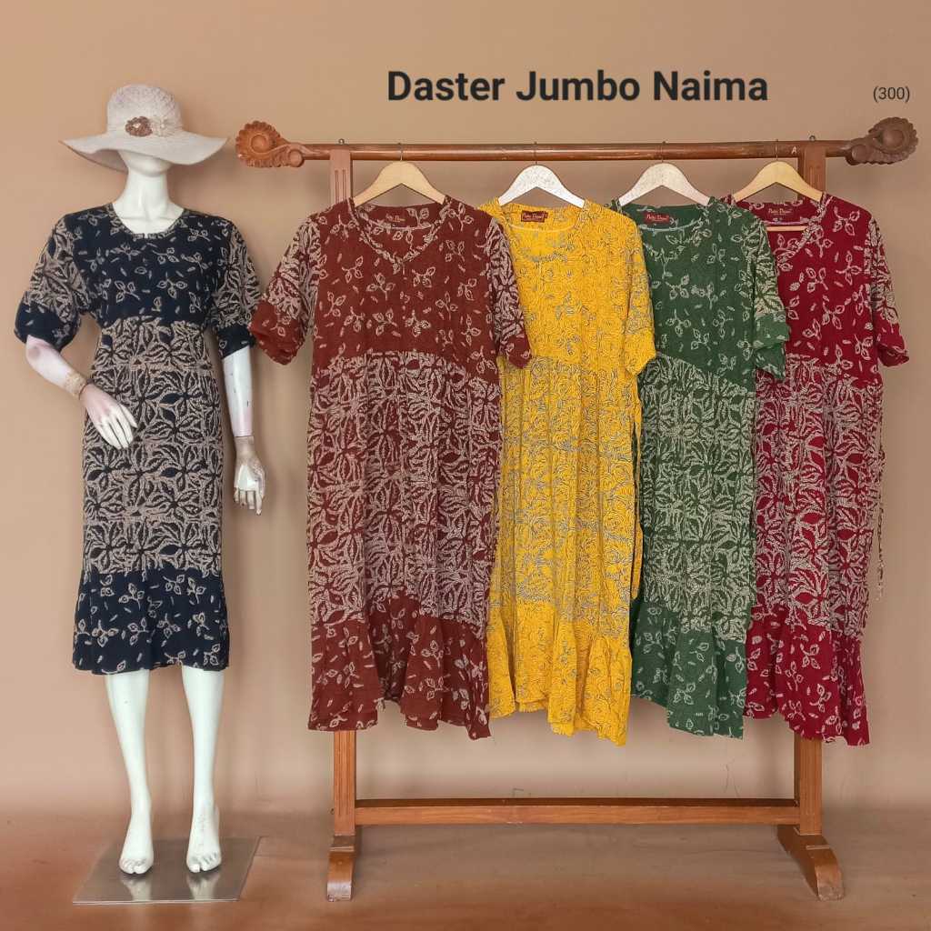 Daster Jumbo Naima By Putri Diana Busui Resleting Bahan Rayon Halus Terbaru Terlaris Asli Pekalongan