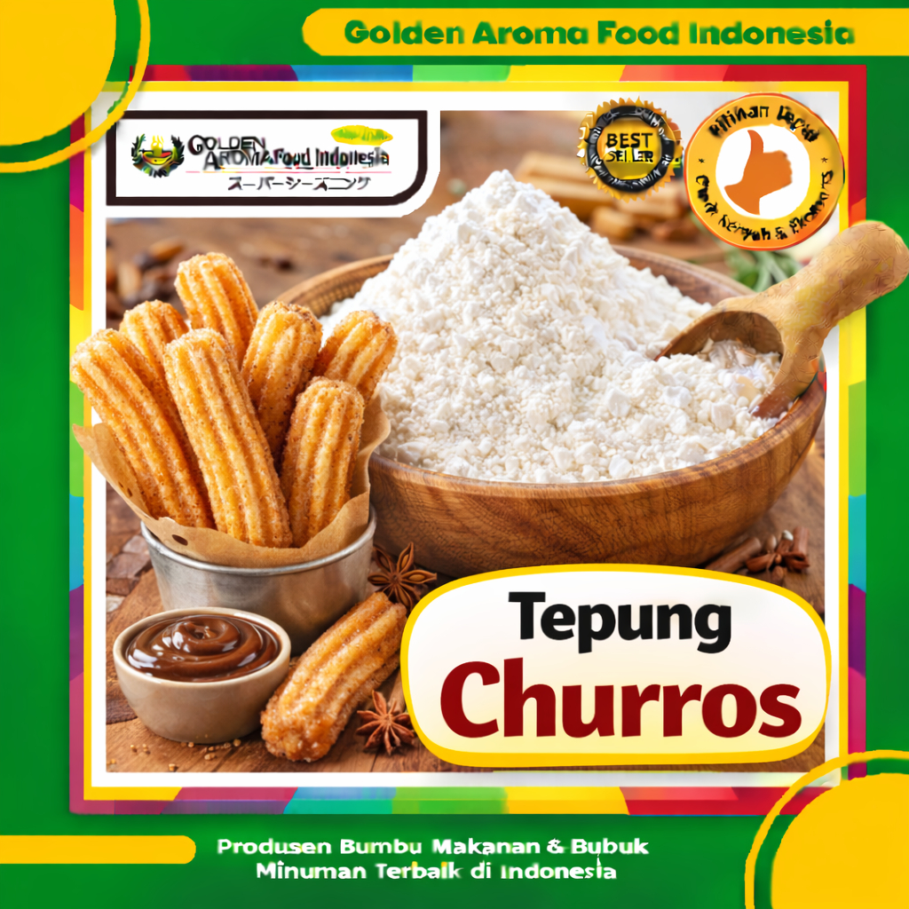 Tepung Churros Gafi Original Bahan Churros Siap Pakai Hasil Panjang Cantik Gurih Renyah Mudah Dibuat