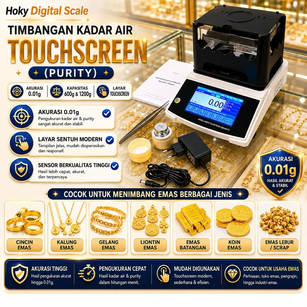 Timbangan digital 0.01g timbangan kadar emas