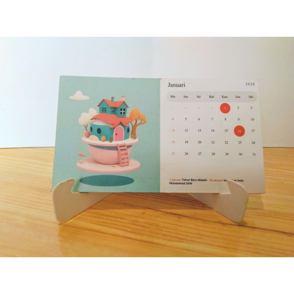 Kalender Duduk Mini 2026/Souvenir Kalender Mini