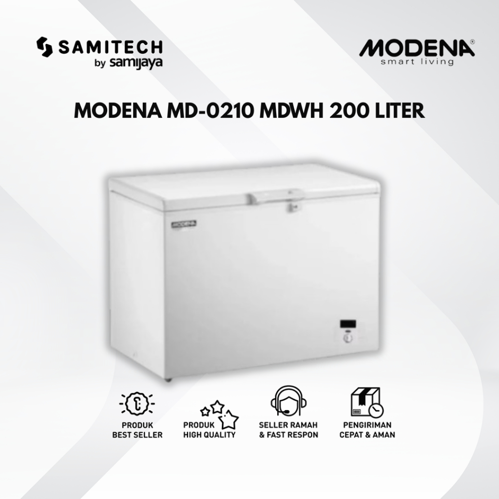 FREEZER BOX MODENA MD-0210 MDWH MD 0210MDWH KAPASITAS 200 LITER