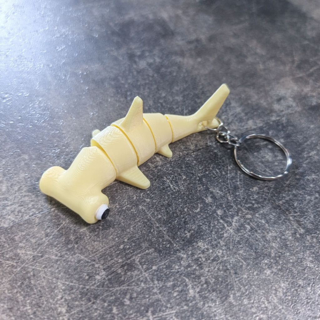 Gantungan Kunci Hiu Martil Flexi Hammerhead Keychain