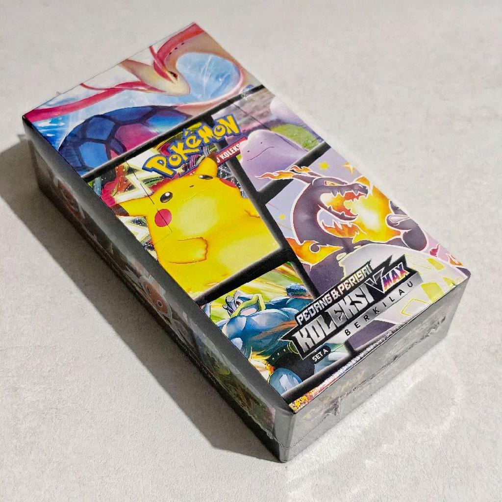 Kartu Pokemon Koleksi VMAX Berkilau Set A SC3a Pedang & Perisai Booster Box 20 Pack TCG