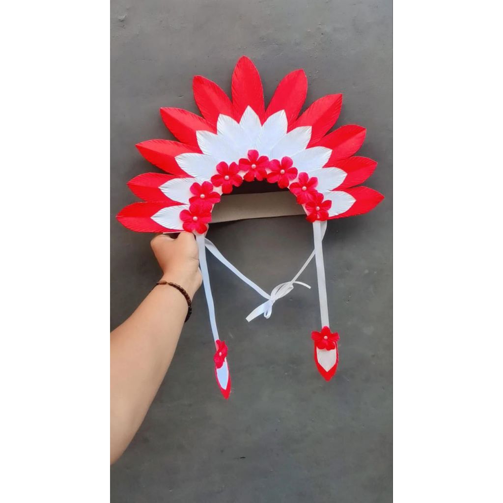 [MLA.00] Bando Merah Putih - Bando Karnaval - Bando 17 Agustus - Bando Bunga Anak & Dewasa