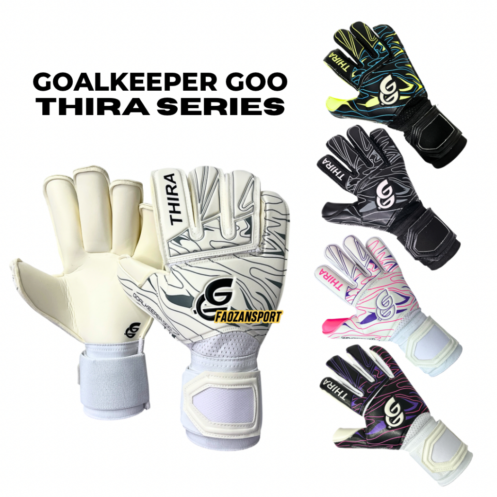 Sarung Tangan Kiper  Goalkeeper Goo Thira Double Strap Grip Kuat Goo Hyper Grip Dumbex Original