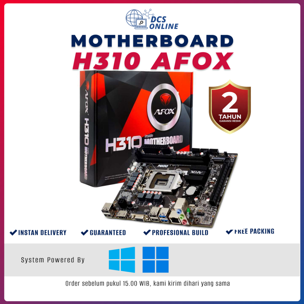 MOTHERBOARD AFOX IH310 / H310 INTEL Socket 1151