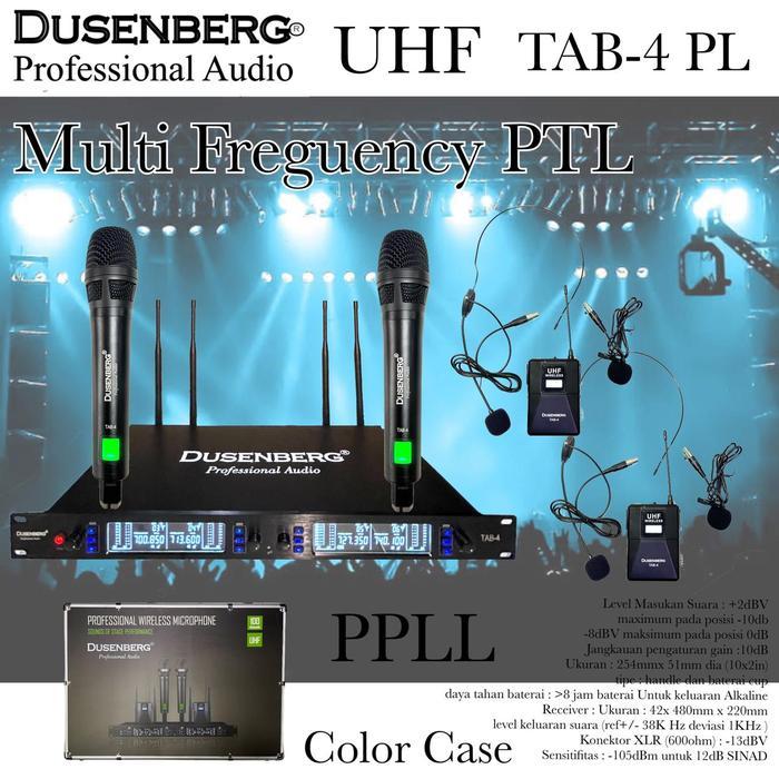 Mic Wireless DUSENBERG TAB 4, 2 Mic Pegang 2 Mic Jepit Headset Original