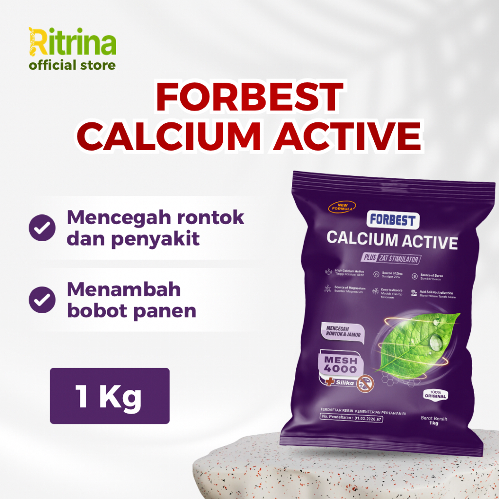 [TERLARIS] Forbest New Calcium Active - Pupuk Super Lengkap Plus Zink Boron Magnesium Silika - Anti 