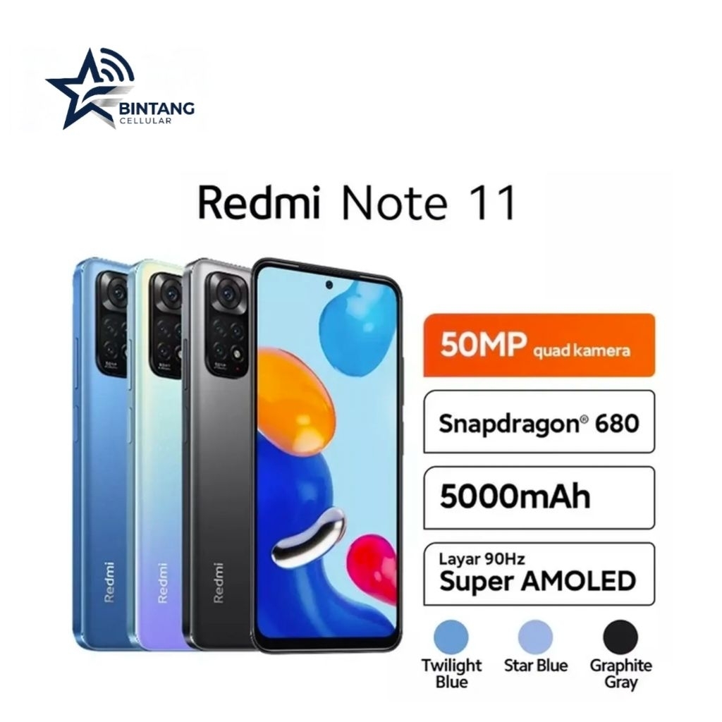 HP XIAOMI REDMI NOTE 11 6/128 GB - REDMI NOTE 11 RAM 6GB INTERNAL 128GB