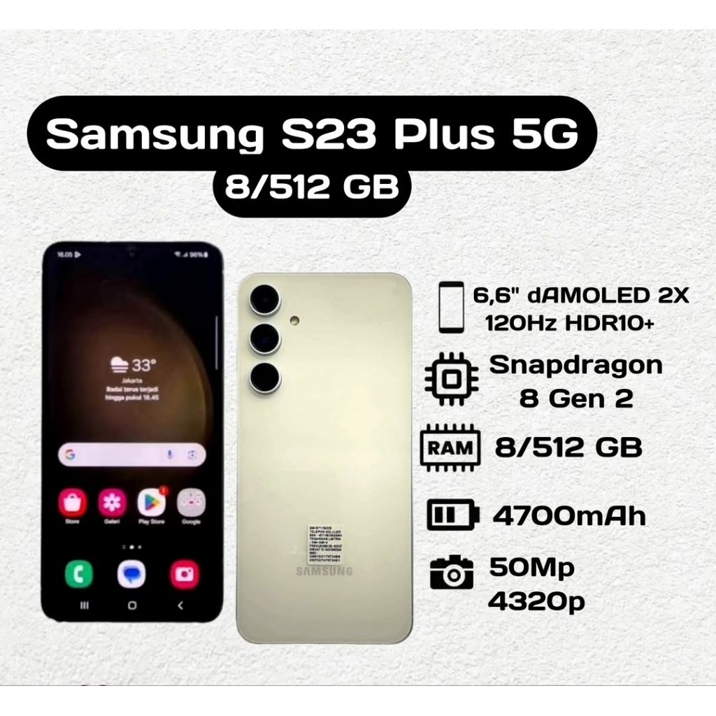 Samsung Galaxy S23 Plus 5G 8/512 GB Second