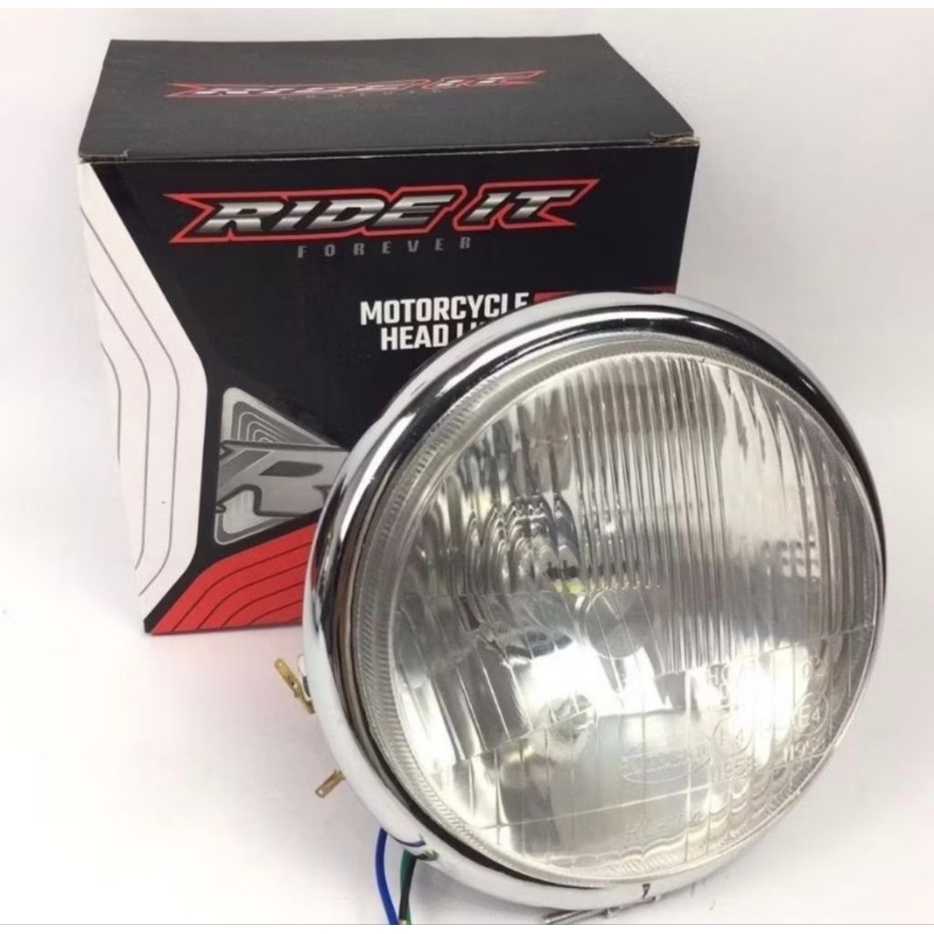 Lampu Depan Bulat Motor Ride It - Headlight Motor Klasik Custom CB GL Japstyle