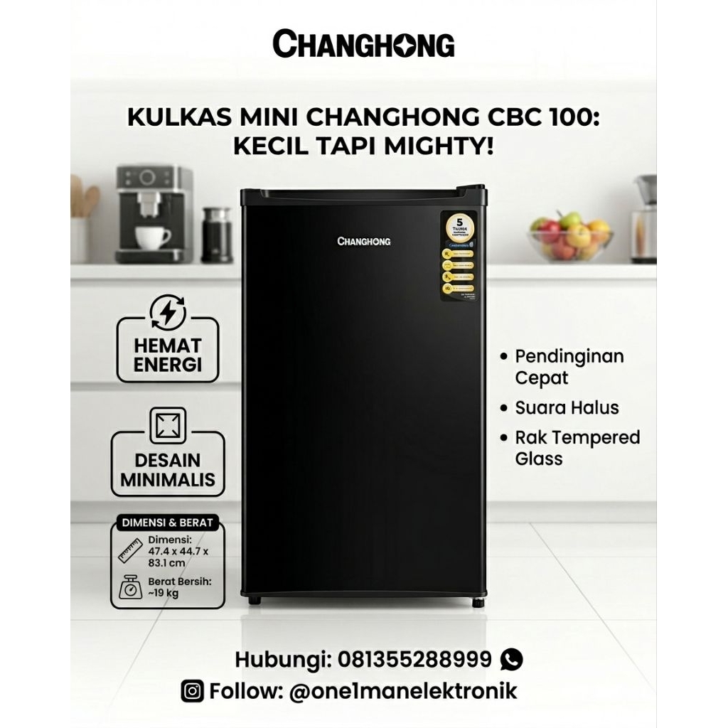 kulkas 1 pintu Changhong cbc 100