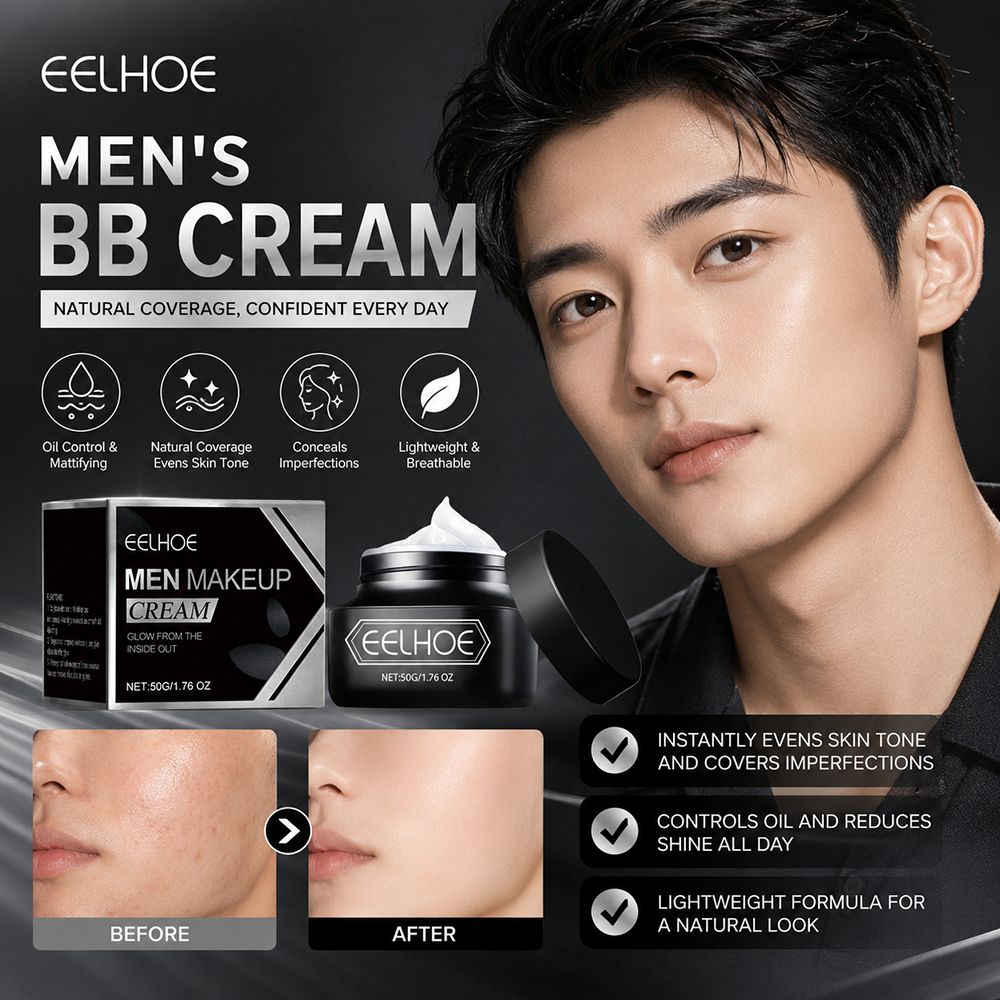 EELHOE Pemutih Wajah Pria Moisturizer Mencerahkan 50g Cream Cowok Pemutih Wajah Men'S Collagen Cream