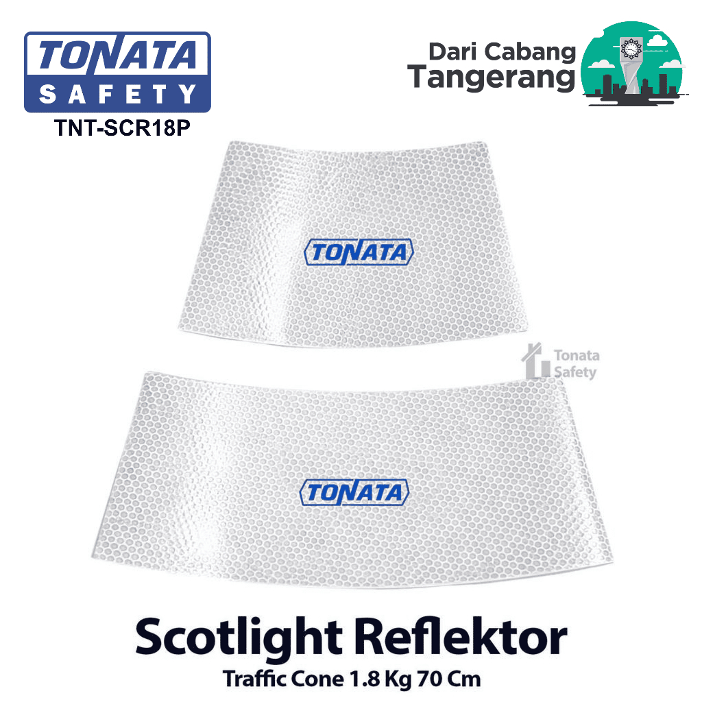 Scotlight Reflector Traffic Cone Tonata 1.8 Kg 70 Cm - Putih / Scotlight Reflector Traffic Cone Tona