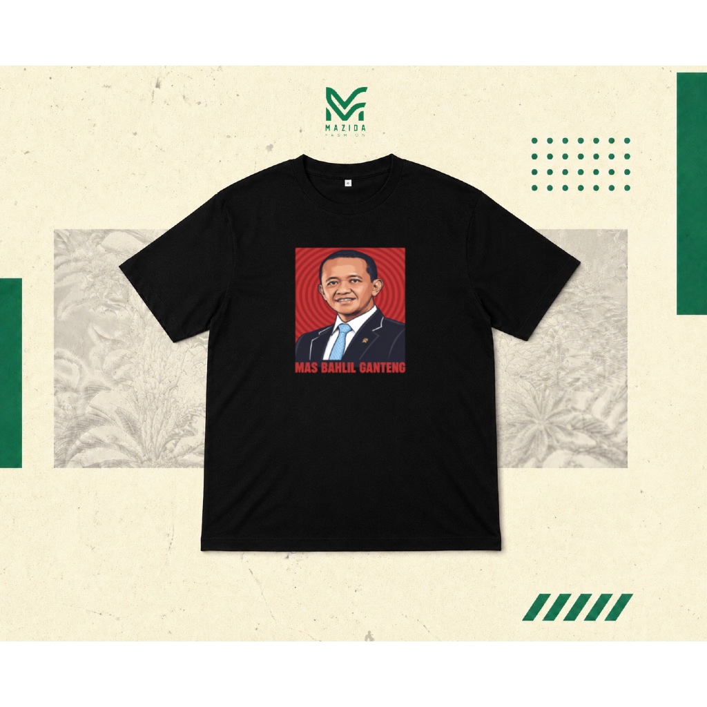 Kaos T-Shirt Bahlil Lahadalia Cartoon Portrait Mas Bahlil Ganteng