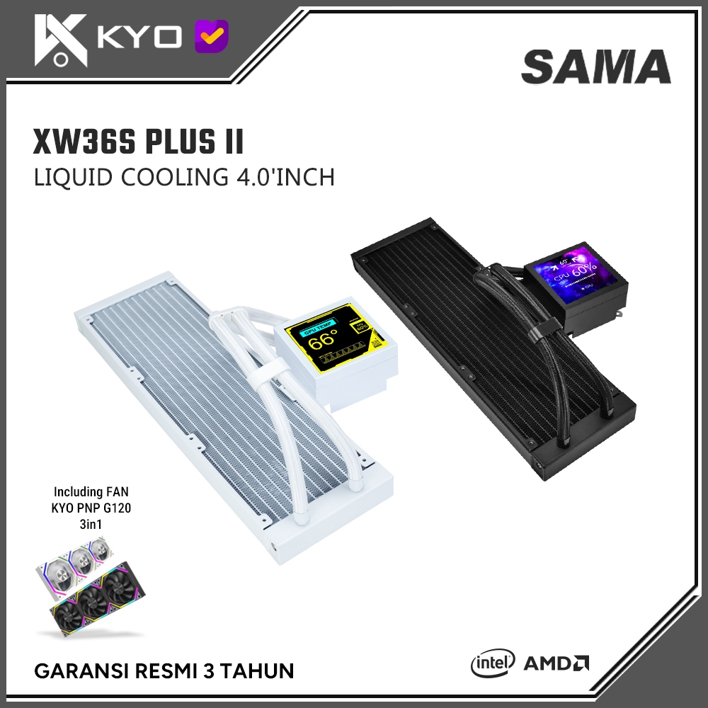 KYO SAMA XW36S PLUS II 4" inch ARGB AIO Liquid Cooling LCD DISPLAY AIO 360mm