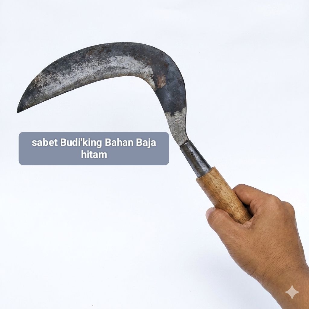 Sabit Rumput(unyil atau mini)  Baja Sepuhan Tajam & Kuat - Arit Tradisional Baja Asli