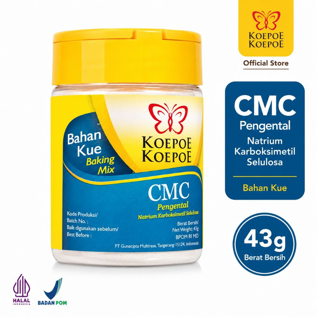 CMC Koepoe Koepoe 43g Pengental Makanan Natrium Karboksimetil Selulosa Bahan Kue & Minuman