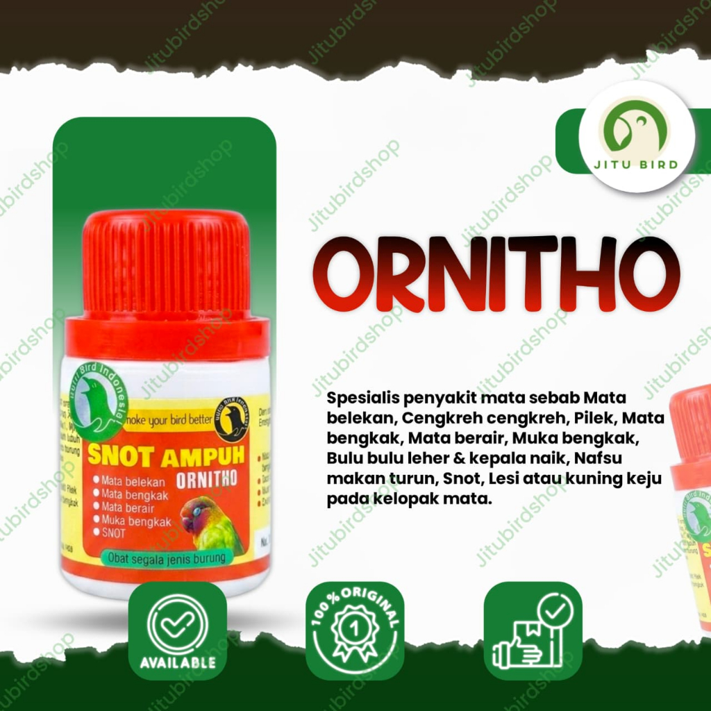 ORNITHO NUTRIBIRD OBAT SNOT AMPUH UNTUK BURUNG LOVEBIRD MURAI TRUCUK KENARI DLL