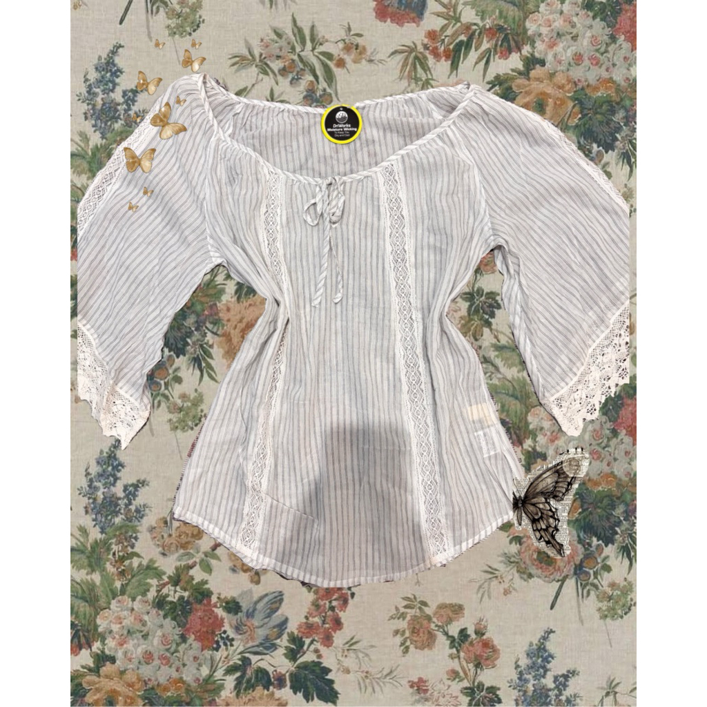 baju mori kei vintage fairy cardigan brukat lace