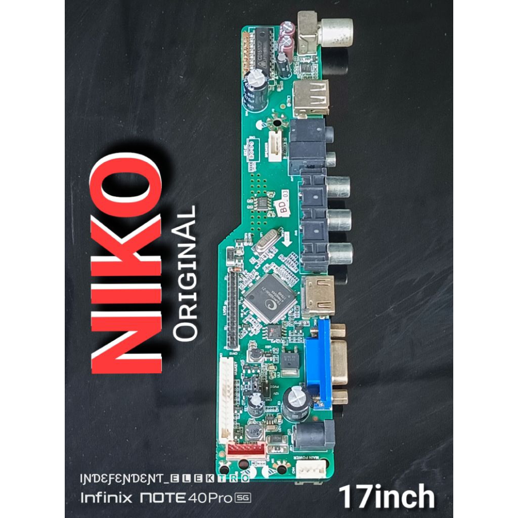 Mainboard Tv Niko   Mainboard Niko Nk1702   Mesin Tv led cina 17inchi