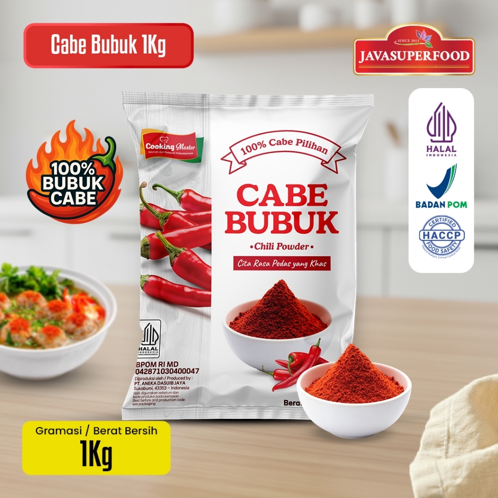 Cabe Bubuk / Chili Powder / Bubuk Cabe 1kg Cooking Master