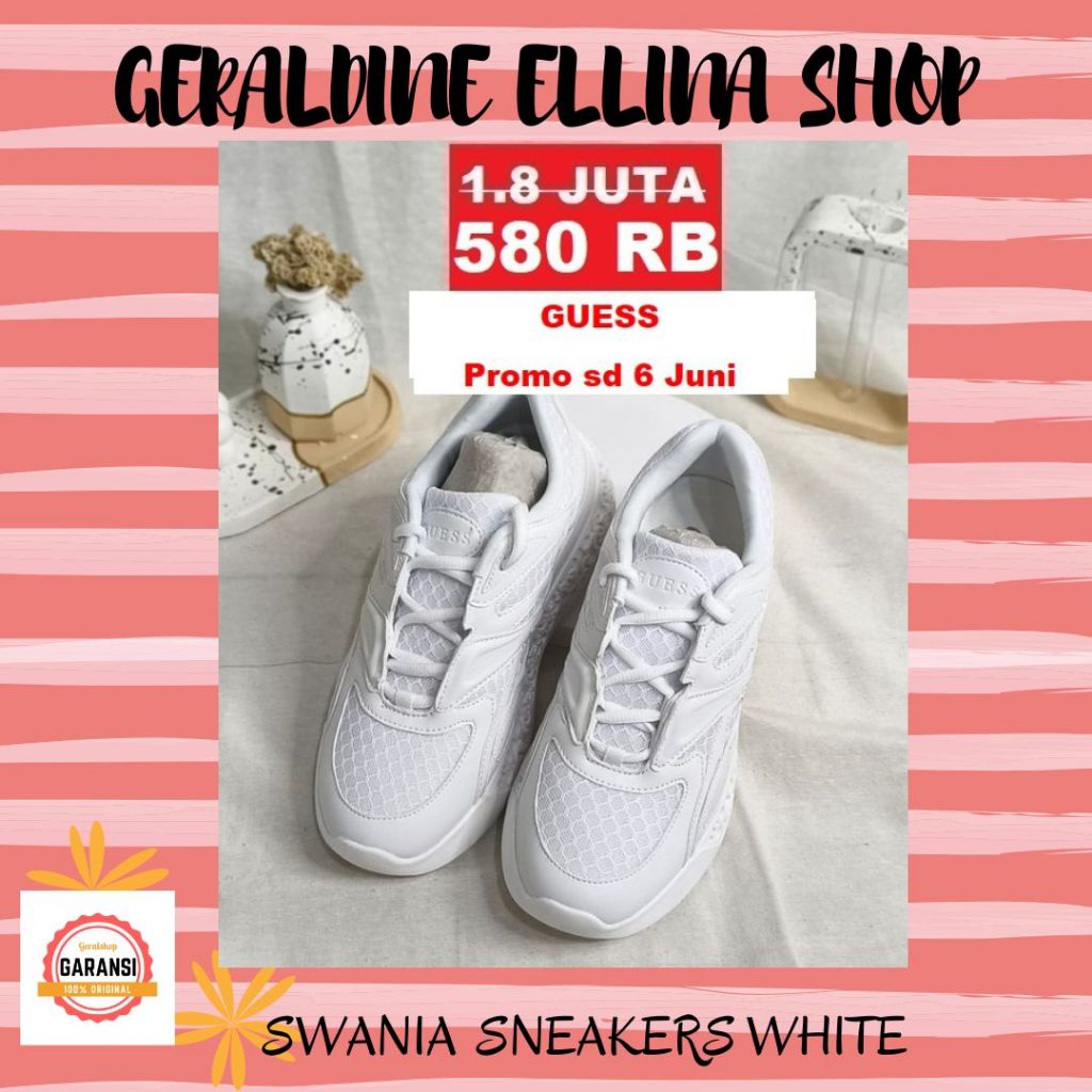 Sepatu sneakers Guess wanita 100% original SWANIA