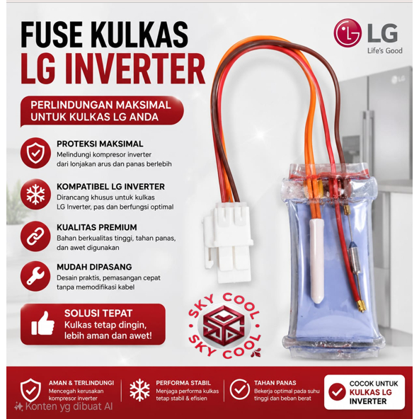 FUSE KULKAS LG INVERTER GABUNG