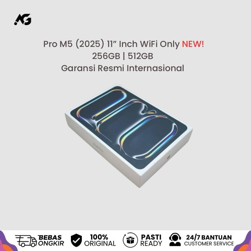 iPad Pro M5 11” Inch (2025) 256GB 512GB WiFi Only Garansi Resmi Internasional