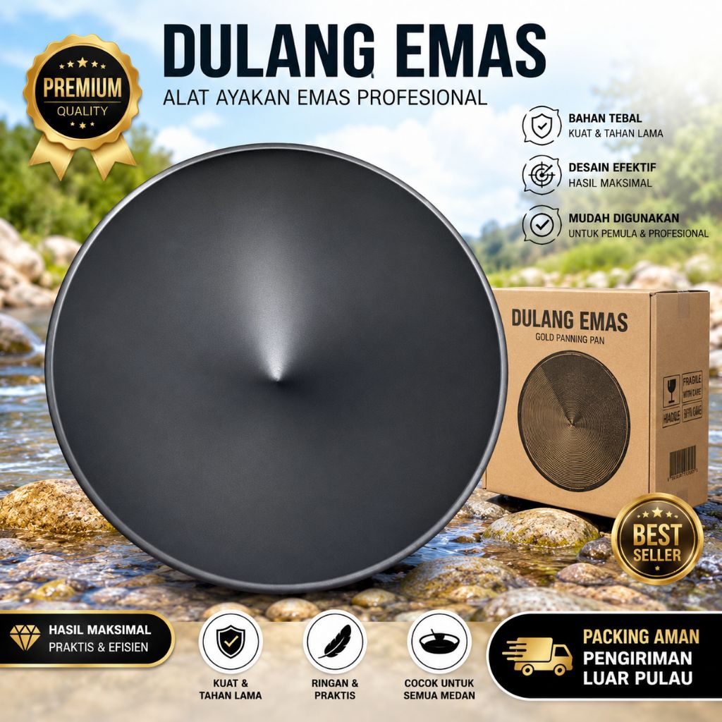 dulang emas alat dulang emas ayakan emas alat dulang emas fiberglass diameter 55 cm dulang mas kuat