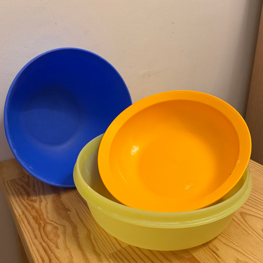 [Set 3] Tupperware mangkok - piring plastik