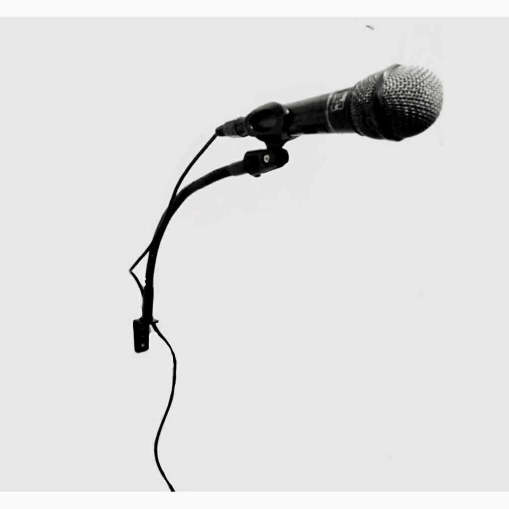 Stand Mic Spiral Hitam 40cm Stand Mic Dinding Tempel Flexible Kuat Awet Dan Tahan Lama