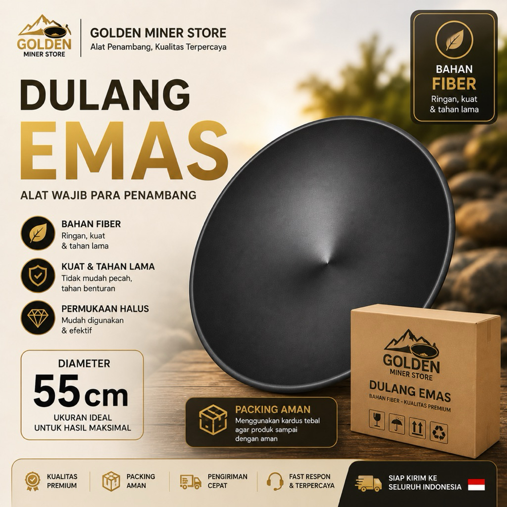 Dulang Emas Fiber [ 55cm ] / dulang emas tradisional / alat dulang emas / dulangan emas /dulangan em