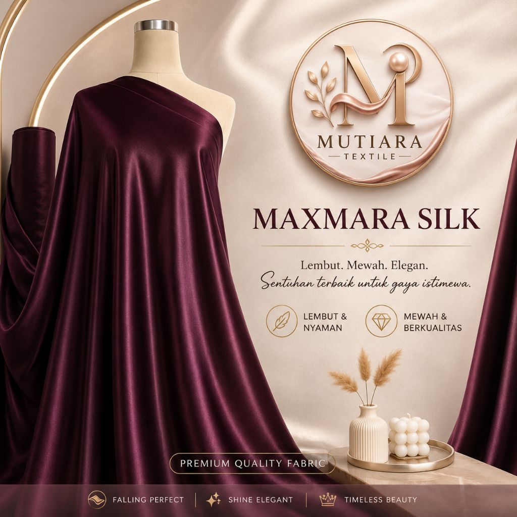 KAIN SATIN MAXMARA/SATIN SILK/MAXMARA PREMIUM/GAMIS.DRESS,TUNIK DLL
