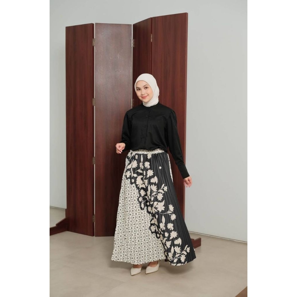 Bawahan Wanita Rok Panjang Plisket Premium Tebal Motif Terbaru