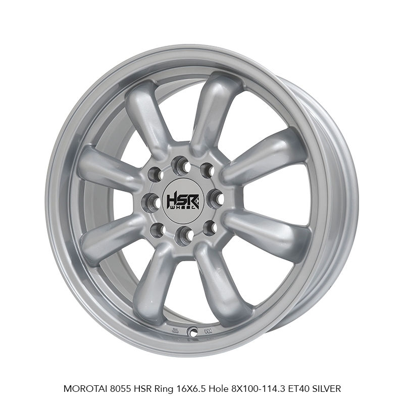 VELG MOBIL R16 HSR MOROTAI 8055 HSR R16X6,5 H8X100-114,3 ET40 SILVER (SUPER SALE) 4 PCS VELG