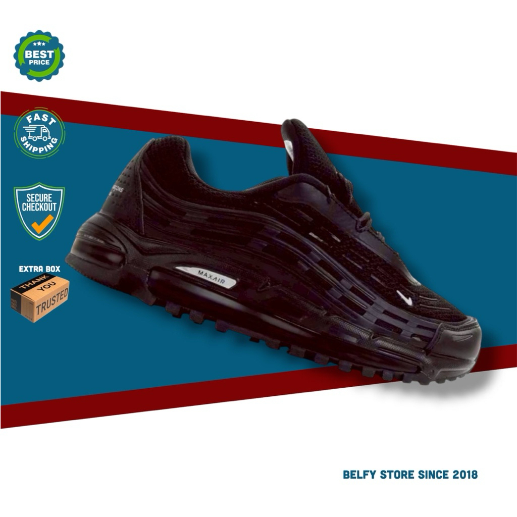 Sepatu Sneaker Pria Homme Plus Black 100%BNIB