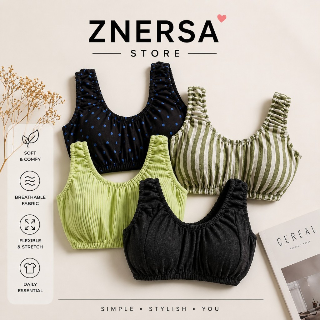 Miniset Jumbo 5PCS Bra Tanktop Jumbo LD 140cm BB 65-95KG | Nyaman untuk Ibu Hamil & Menyusui | Brale