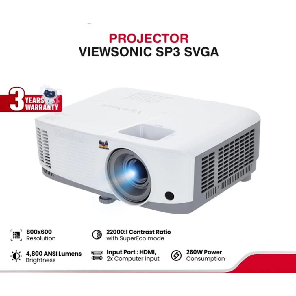 Viewsonic Sp3 / Projector Viewsonic 4800 Lumen (Nobar)