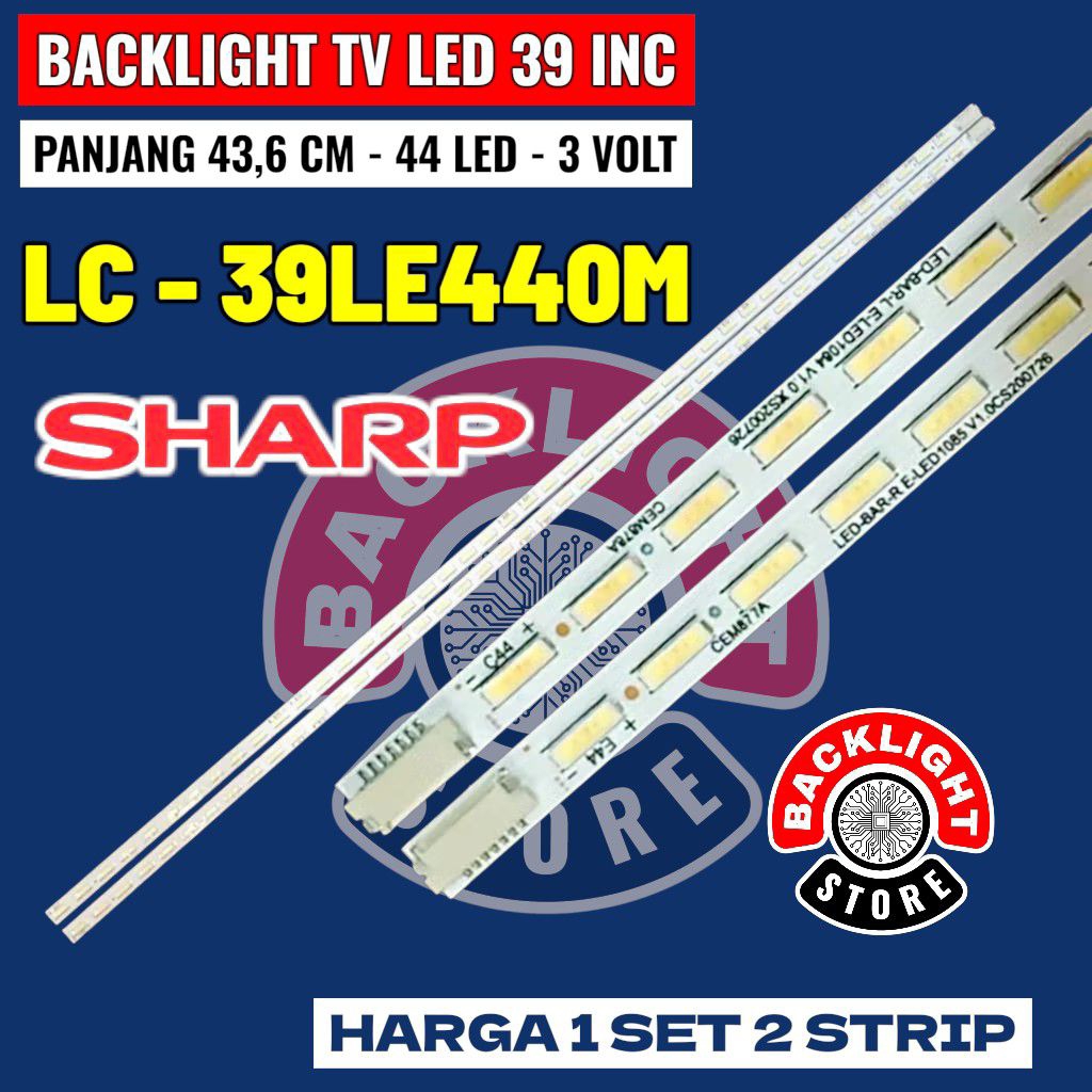 backlight tv LED Sharp 39 inc lc39le440m LC-39LE440M 39LE440M 44 LED