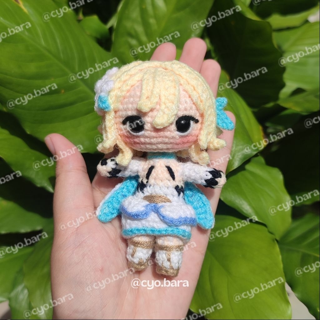 Boneka Rajut Genshin Impact|Boneka Lumine genshin| gantungan kunci genshin impact|boneka genshin imp