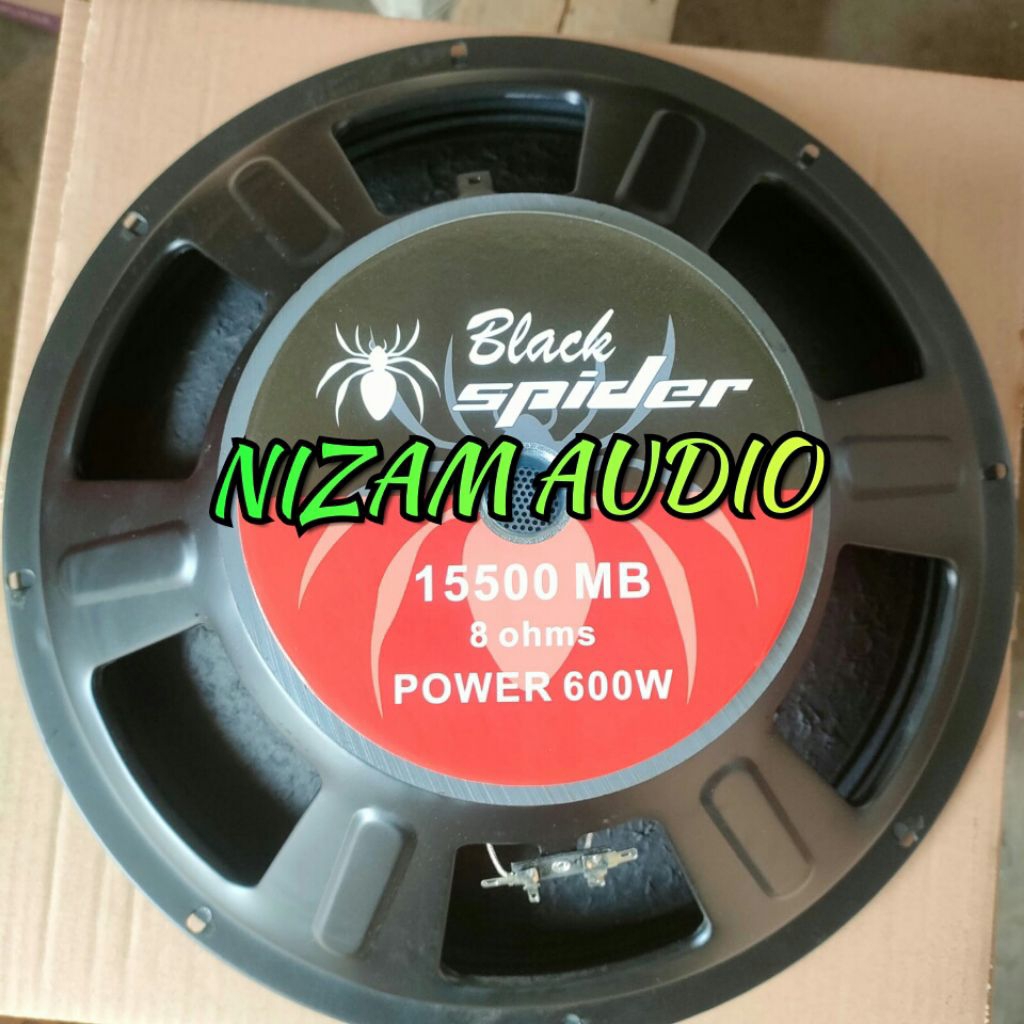 speaker 15" black spider 15500 MB ( Spul 2 inch ) Original Produk