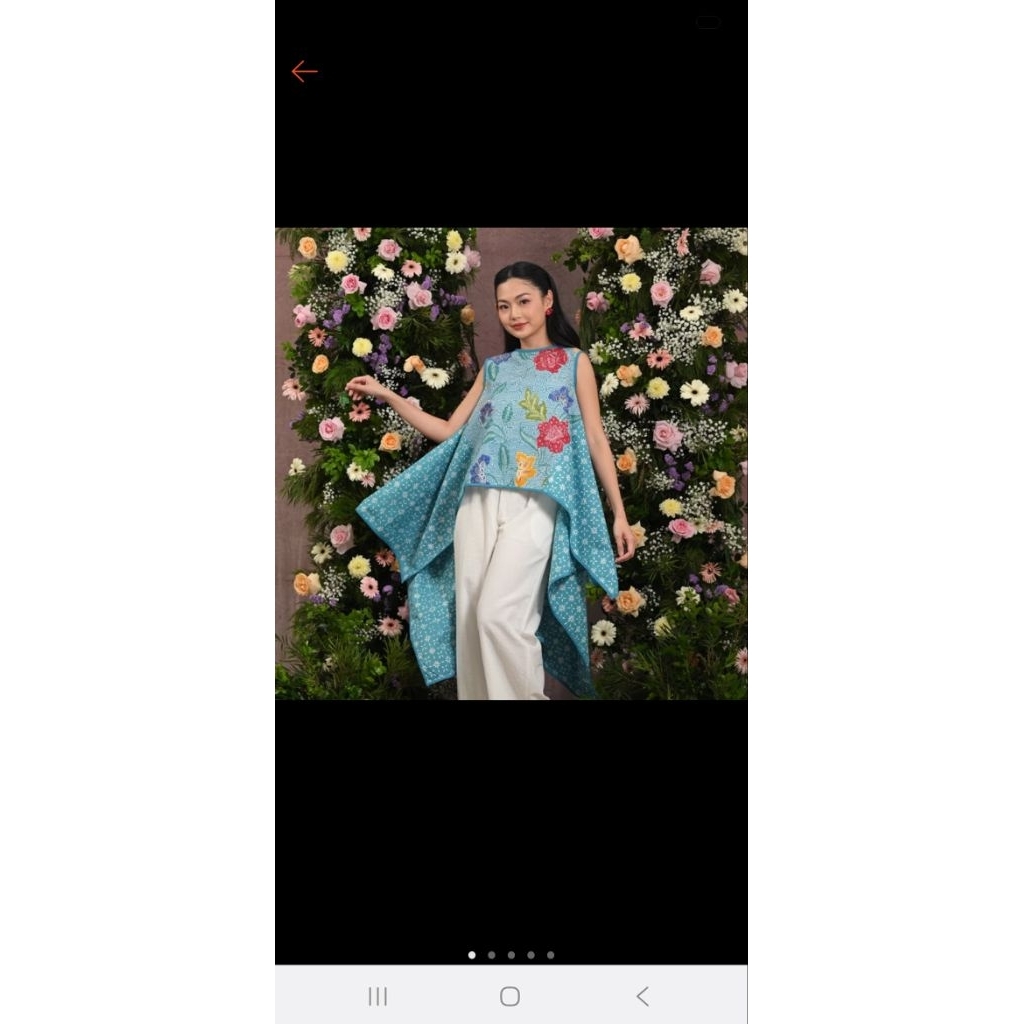 nona rara preloved batik biru
