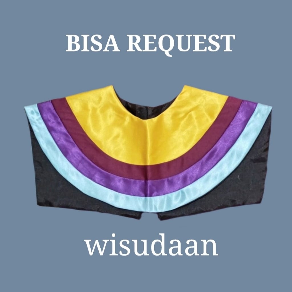 Slaber Wisuda List Tiga perlengkapan wisuda aksesoris wisuda kerah slaber