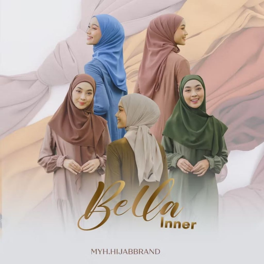 BELLA INNER SQUARE - ORIGINAL BY MYH HIJABBRAND - Hijab segiempat instan plus inner segitiga instan 