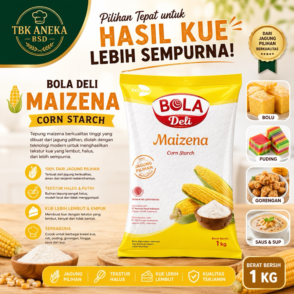 BOLA DELI TEPUNG MAIZENA 1kg
