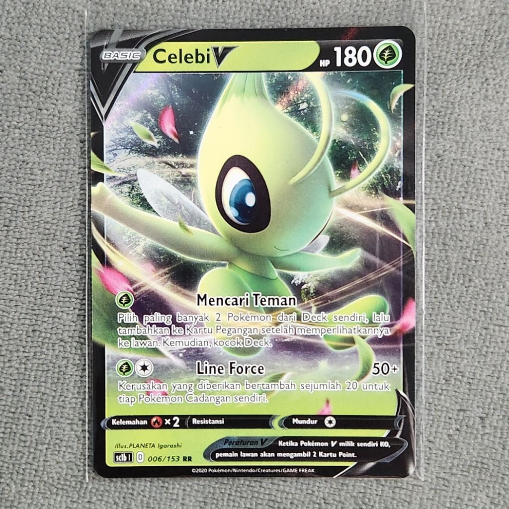 Celebi V Pokemon Card ID [RR] - Original Sc1b TCG Kartu Indonesia / Indo