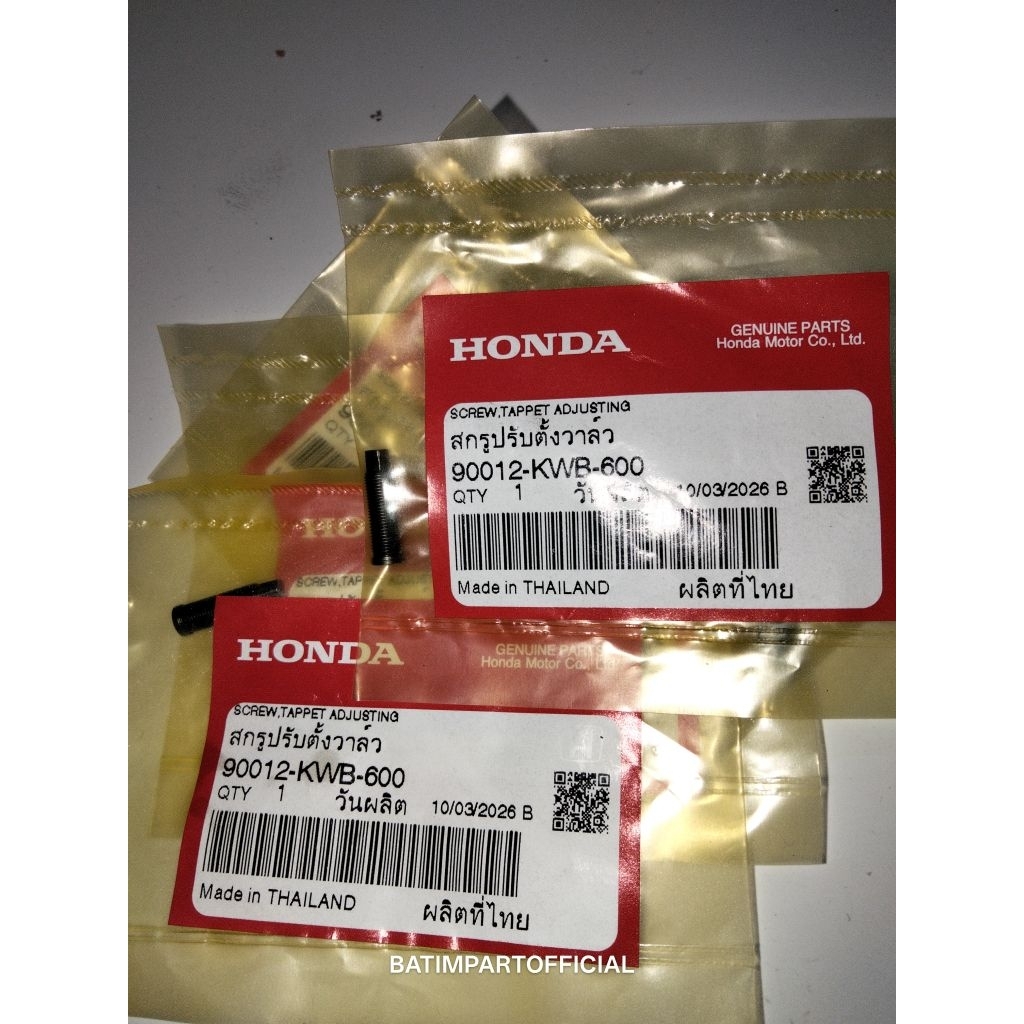 90012KWB600 – BAUD BAUT STELAN KLEP, SCREW TAPPET ADJUSTING ADV, PCX, STYLO, ALL VARIO 125, ALL VARI